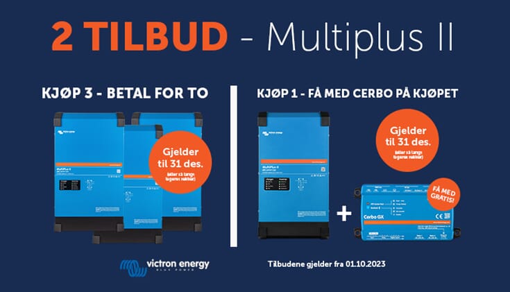 Knalltilbud på Victron MultiPluss II