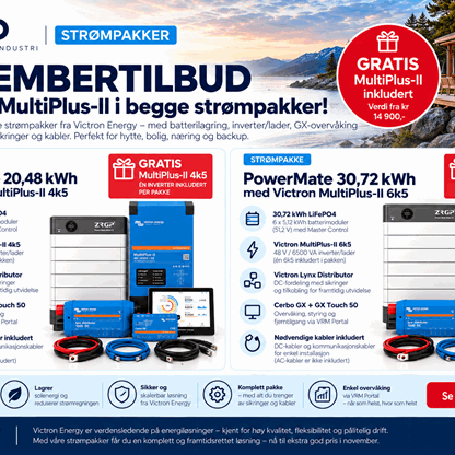 NOVEMBERTILBUD – GRATIS Victron MultiPlus-II med PowerMate Strømpakke!
