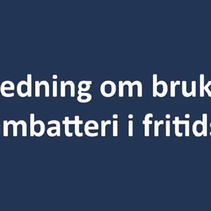 Veiledning - Litiumbatteri