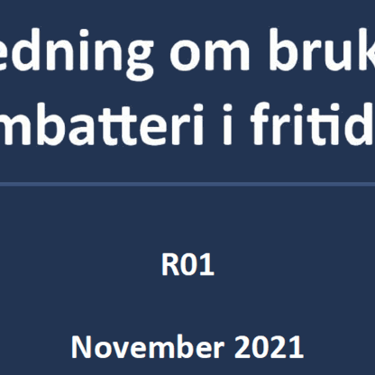 Veiledning for bruk av litiumbatterier i fritidsbåt