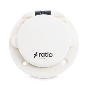 Ratio MP16 stikkontakt IP56 innfelt schuko hvit